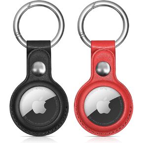 MOLOVA Waterproof Airtag Keychain Air Tag Holder, Protective Tracker Case with Key Ring Tags Chain, Apple Airtags Cases Cover GPS Item Finders Accessories