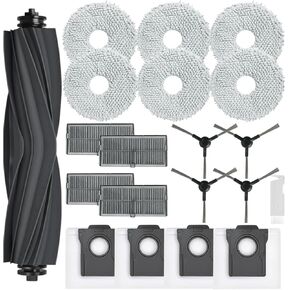 Accessories for Dreame L10s Pro Ultra Heat/ X30 Ultra, Replacement Parts for Dreame L10s Ultra Gen 2 with 1 Main Brush, 4 Dust Bags, 6 Mop Pads, 4 HEPA Filter, 4 Side Brushes