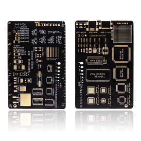 2PCS Multifunctional Wallet PCB Ruler SMD Ruler 3inch Measuring Tool Resistor Capacitor Chip IC SMD Diode Transistor Package for Engineers Reference EDC Card