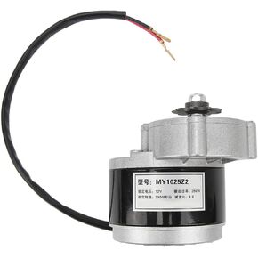 Alomejor 12V 250W MY1025Z2 Gear Reduction Electric Motor Three Wire Controller with Knob Switch for Scooter Motorcycle