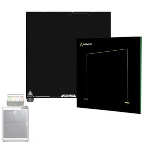 Creality Upgraded K2 Plus PEI Frosted Build Plate Kit (370 * 370mm), Without Magnetic Flexible Steel Plate, Excellent Heat Resistance, 3D Printer Platform for K2P
