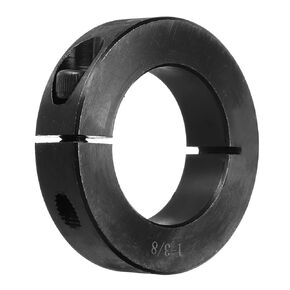 MECCANIXITY Shaft Collar 1 3/8" Bore Single Split Carbon Steel Clamping Collar Shaft Collars with Set Screw Black