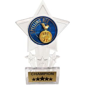 Express Medals مقاس 6.5 بوصة من الأكريليك الشفاف للتهجئة على شكل نجمة النحل، جائزة الكأس الأولى، جوائز الجوائز الفائزة بمسابقة الهدايا (عبوة من قطعة واحدة) in Kuwait