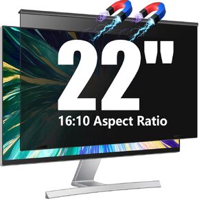 Magnetic Computer Privacy Screen Filter 27 inch for 16:9 Widescreen Monitor Desktop PC, 27in Hanging Removable Anti Blue Light Glare Eye Protection Shield, Anti Spy Screen Protector Panel