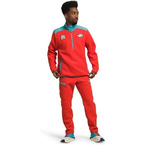 THE NORTH FACE Men's Alpine Polartec 200 ¼ Zip, Fiery Red/Après Blue, X-Large