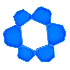 Dental Model Base Former Kit Dental Lab Model Base Set Plaster Mold Base Former Base Kit Dental Impression Trays(Blue,6 Pcs) (Blue)
