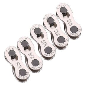 Bike Chain Connector,5 Pairs Heavy Duty ycle Quick Release Chain Mater Link Magic Joint Connector for 678 9 10 Speed (10 Speed) Missing Link 10 Speed Quick Link 10 Speed