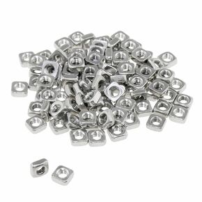 DGZZI 100PCS Machine Fasteners 304 Stainless Steel M3 Square Nuts for Construction Industry Marine Industry Communication Industry Light Industry and Daily Maintenance