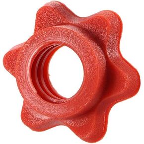 Red Dumbbell Hex Nut 25mm Barbell Bar Hexagon Nuts Spin-Lock Collars for 1 Inch Standard Barbells Bar Collar Screw, Weights and Accessories