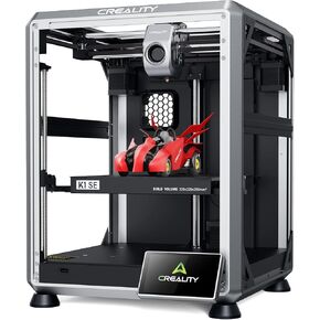 Creality K1 SE 3D Printer, 2024 New Version 600mm/s High-Speed Hands-Free Auto Leveling Flagship-Level Direct Extruder Quick-swap Tri-Metal Nozzle K1 Upgrade 3D Printer
