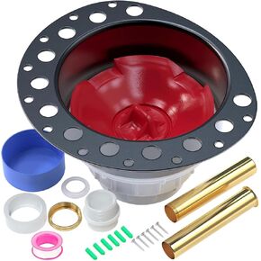 PVC Freestanding Tub Drain Rough-in Kit, Bathtub Drain Kit for Island Bathtubs, PVC Plastic Adapter and Brass Tail Pipes, Compatible with Free Standing Tub Drain, Floor Mounted Bathtubs