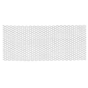 PATIKIL 11.8" x 5.9" Perforated Metal Sheets, 19Ga 0.24" Hexagonal Hole 304 Stainless Steel Mesh Stagger Expanded Perforated Metal Plate for Ventilation Grill Security Grates
