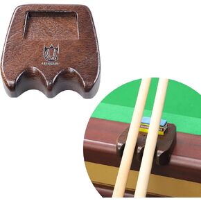 CROWN ME Weighted wooden 2-Cue pool cue stick holder, billiard cue stick holder, chalk holder
