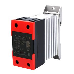 Din Rail Mounted Solid State Relay SSR Single Phase with Heat Sink AC to AC 120A,Resistive Load ≤60Amp,inductive Load ≤20Amp