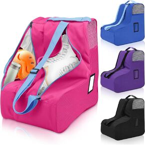 Liliful 4 Pack Large Capacity Roller Skate Bags Breathable Oxford Cloth Ice Skate Bag with Adjustable Shoulder Strap for Family Adults Men Women Team Gifts Hold Inline Quad Skates Skating Accessories