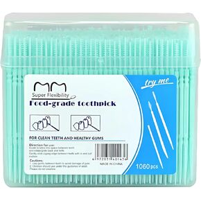 1060 Mint Colored Interdental Brushes for Plaque Removal, Daily Oral Hygiene Tool in Compact Plastic Box, Easy to Use for Gum Care and Cleaner Teeth