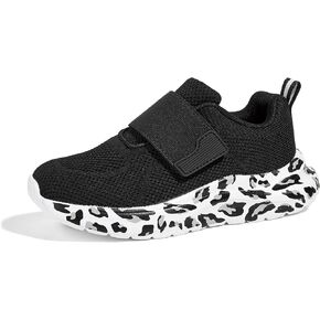 LUCKY STEP Boys Girls Tennis Shoes Kids Unisex Walking Running School Athletic Hook and Loops Strap Breathable for Toddler/Little Kid/Big Kid