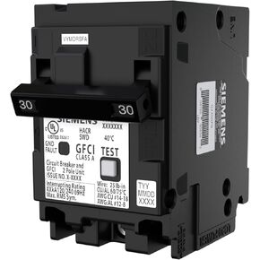 SIEMENS Q230GFN 30 Amp 2-Pole Ground Fault Circuit Breaker (GFCI) Plug-On Neutral Circuit Breaker