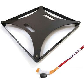 Hockey Passer Rebounder for 4 Players - Four Directions Carbon Steel X Passer Rebounder Aimed at Improving Passing, Stickhandling, and One-timers Skills for Hockey Beginner and Couch Teaching