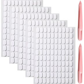 1000 Pcs Glue Dots Double Sided Removable for Nail Stand, Double Sided Sticky Dots, Nail Adhesive Tabs, Multiple Sticky Tack for Wall Hanging No Damage