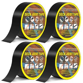 Joist Tape for Decking 2 Inches x 50 Feet, 6 Pack Waterproof Butyl Sealant Adhesive Tape, 2" x 50’ Weather Sealing Flashing Tape, Anti Corrosion Butyl Joist Tape for Wood Decks, Beams, Roof (6 Pack)