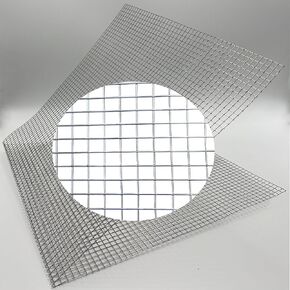 2Pack Stainless Steel mesh, 4 mesh Fully Welded, 12 x 24 inches (310 mm x 620 mm), Stainless Steel 304, Easy to Cut and Make Straight, Will Never Rust