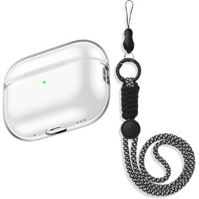 for Airpods Pro 2nd Generation Case 2022, Don't Touch Me for Airpods Pro 2 Cover with Keychain/Lanyard Soft Cute Shockproof Cover for Women Men Compatible Apple AirPod Pro 2 (Black)