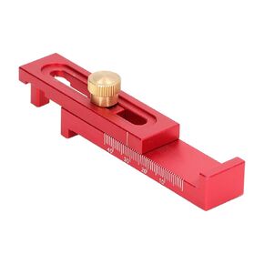 Depth Measuring Ruler, Aluminium Alloy 5‑40mm Woodworking Saw Gaps Gauge Tool for Cutting Slotting (T2)