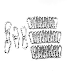 40Pcs 4" Heavy Duty Spring Snaps,M10 3/8" Spring Snap Hooks,Lifeline, Safety Hook,Quick Link Dog Chains, Camping,Used for Safe Mountain Climbing Swing Hammock Gym Outdoor