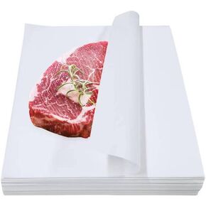 200 Pieces White Butcher Paper 15 x 12 Inches Kraft Butcher Paper Precut Disposable Butcher Paper No Wax Sheets Roll BBQ Paper for Wrapping Meat (200)