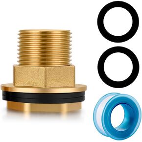 Water Tank Bulkhead Tank Fitting GHT Male Water Tank Brass bulkhead fitting（2PCS)