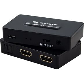 HDMI Bluetooth Audio Extractor Splitter HDMI 2 HD/Spdif/3.5MM Audio Adapter Dolby/DTS with BT for HDTV Amplifier Earphone
