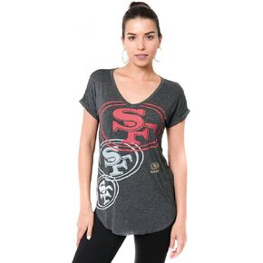 Ultra Game Women’s NFL Official Super Soft Modal Vintage V-Neck T-Shirt