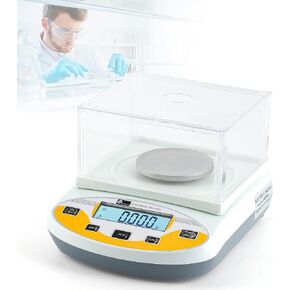 CGOLDENWALL Lab Scale 0.001g Laboratory Analytical Balance Digital Jewelry Weighing Scale 1mg Precision Electronic Scientific Scale Calibrated 110V (100g, 0.001g)