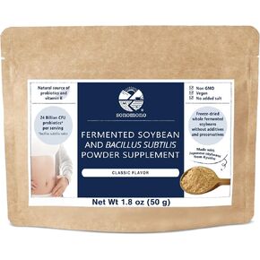 sonomono 10g More-Japanese Natto Classic, Fermented Soybean Powder for Gut Health, Non-GMO, Vegan, Low-Sodium, Freeze-Dried, High in Probiotics, Vitamin K, Nattokinase, Made in Japan, 60 g in Saudi Arabia