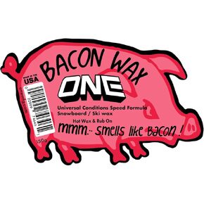 BACON WAX:Hot Wax/Rub-on Universal Speed Conditions Formula Wax – Snowboard/Ski/Nordic 150g- Universal High-Performance, FAST + Durable- Our Factory-USA No Fluoro-Range: 28ºF to 21ºF (-2ºC to -6ºC)