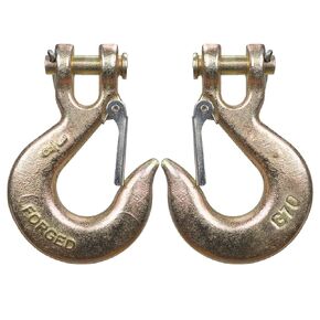 5/16" Clevis Grab Hooks G70 Chain Hook for Trailer Towing, Machinery Lifting, Cargo Transport, Alloy Steel Forged 5400 LBS WLL (2-Pack)