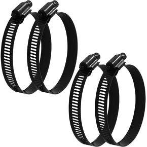 4Pcs 3 Inch Stainless Steel Adjustable 52-76mm Size Range Worm Gear Hose Clamp, Fuel Line Hose Pipe Clamp for Plumbing, Automotive and Mechanical Application