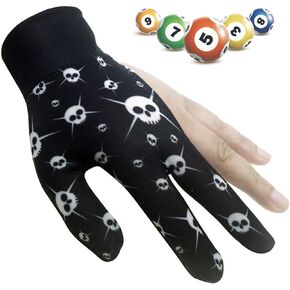 3 Fingers Billiard Gloves for Men Women Elastic Nonslip Wear Resistant Breathable Pool Cue Gloves for Left Hand