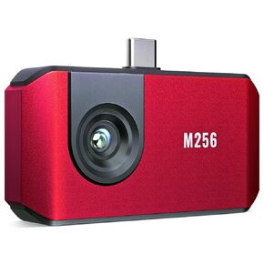 M256 Thermal Camera, 256x192 IR High Resolution Thermal Imaging Camera with 3D Analysis, 25Hz Refresh Rate, -4°F~842°F Temp Range, Works for Android Smartphones and Tablets & PC (Red)