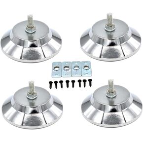 Kakalote Pool Table Leg Leveler,Universal Adjustable Height Furniture Levelling Feet Billiard Table Leg Leveler,Spinable Design,for Football Table Pool Table Home Table(Silver)