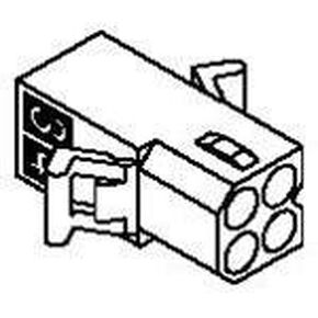 Molex 03-06-1044 Housing Connector, Receptacle, 4 Position, Straight, 19.6 mm D x 8.6 mm H (Pack of 10)
