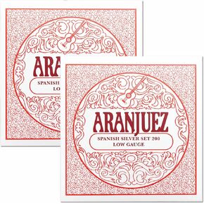 Aranjuez Strings - Spanish Guitar Strings - Nylon Classical Guitar Strings - Cuerdas para Guitarra - The Spanish Sound (Two Set, Spanish Silver 200)