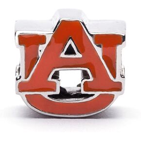 Auburn University Charms for Charm Bracelets - Orange AU Auburn Tigers Charm - Hypoallergenic Stainless Steel Charms - Auburn Gifts for Women