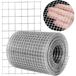 Hardware Cloth 4'' x 20' 1/4 in Galvanized Wire Mesh Roll (23 GA) Chicken Wire Fence Roll for Chicken Pen/coop Fences, Screen mesh, Rabbit/Snake Fences, Poultry enclosures, Handicraft Making, etc.