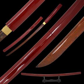 Handmade Japanese Shirasaya Samurai Katana Sharp Sword High Carbon Steel Blade