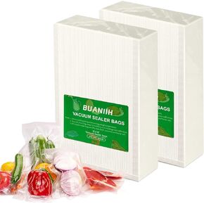 Seal A Meal Bags,Vacuum Seal Bags For Food,Vacuum Seal Bags,200 Pint 6"x10",Heavy Duty Puncture Prevention,Universal Pre Cut Bag Design