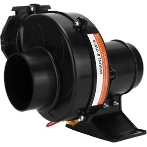 DC Air Blower, ABS Marine Bilge Air Blower Fan, Motor Housing for Yacht Boat RV (12V)