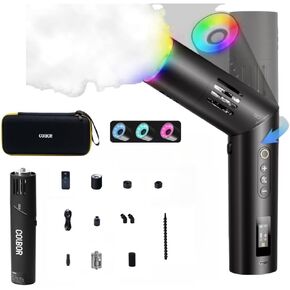 COLBOR Fog Machine CF5 Cine Flare with Lights 25 Levels Density Wireless Remote Control Smoke Machine Photography for Streaming,Parties,Weddings,Stage Includes External Flexible Tube