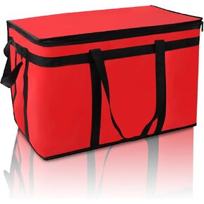 1 Pack Insulated Food Delivery Bag Purple Pizza Delivery Bags for Hot & Cold Food, Large Capacity Reusable Warming Bag Catering Cooler Bag for Party